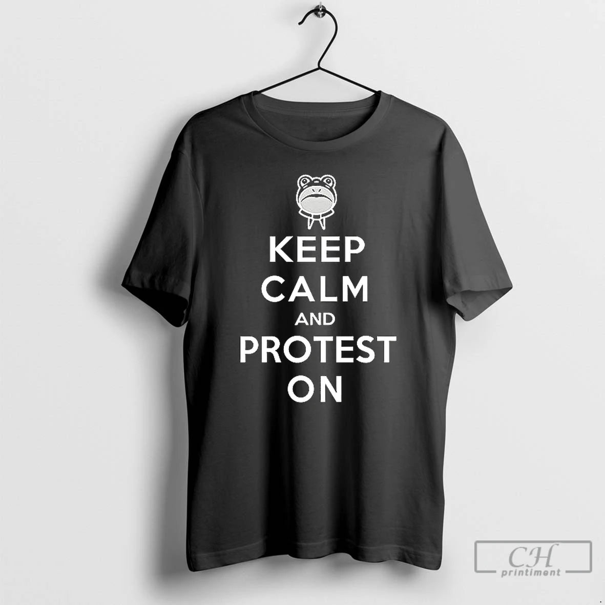 Classic Portland Frog Keep Calm And Protest On T Shirts - clothing by TeeHivey.com