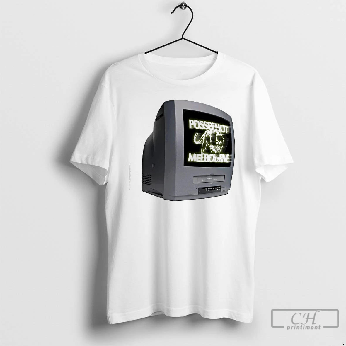 Classic Posseshot Melbourne Tv Glow Front Print - clothing by TeeHivey.com