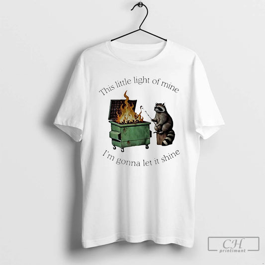 Classic Raccoon This Little Light Of Mine Im Gonna Let It Shine T Shirts Sweater - clothing by TeeHivey.com