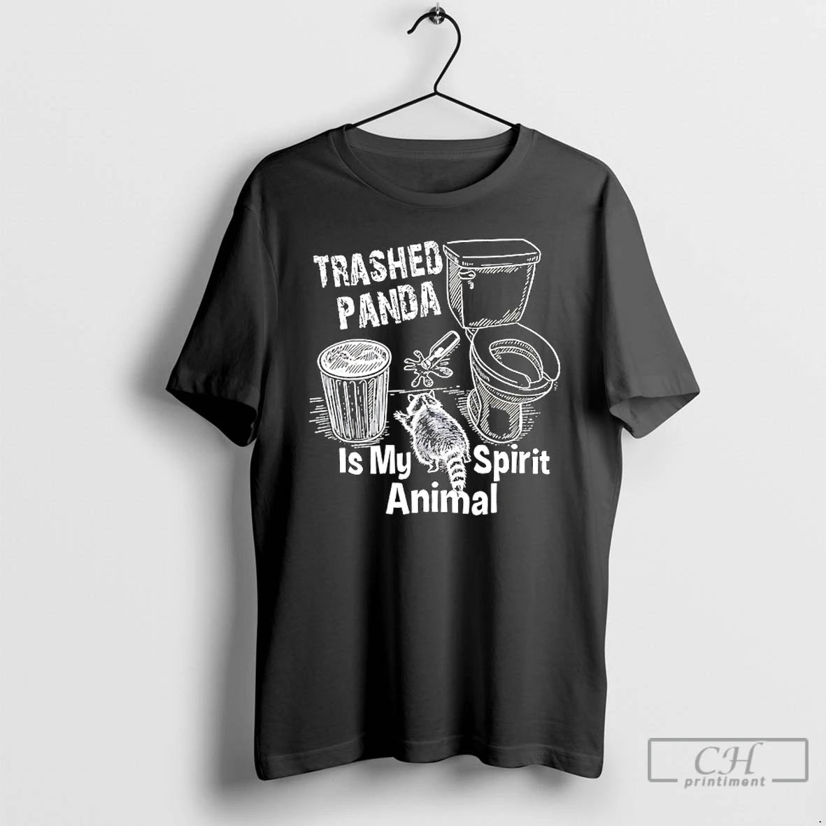 Classic Racoon Drunk Trashed Panda Is My Spirit Animal Meme - clothing by TeeHivey.com