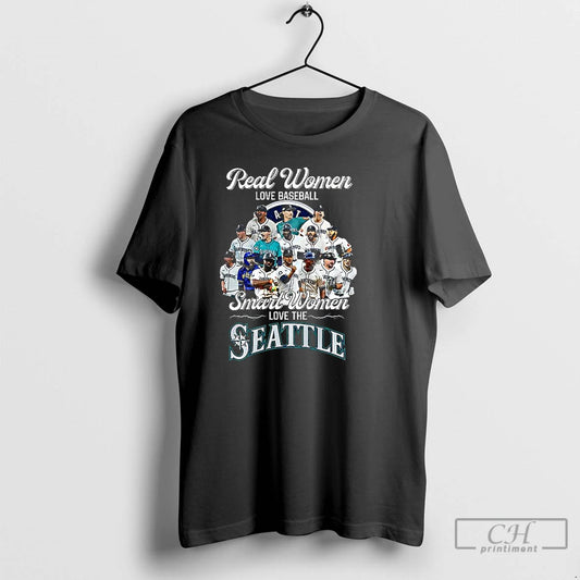 Classic Real Women Love Baseball Smart Women Love The Seattle Mariners 2025 T Shirts - clothing by TeeHivey.com