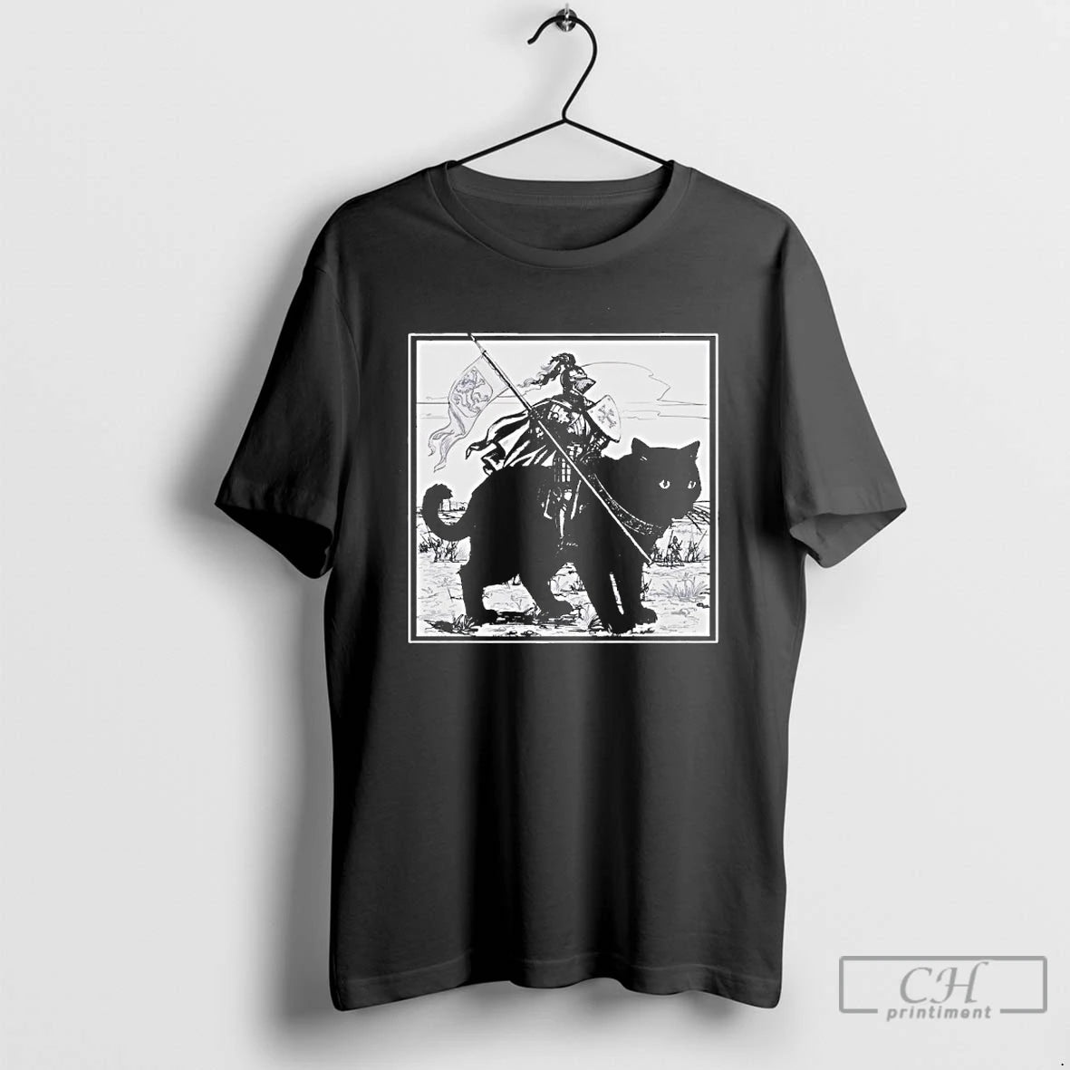 Classic Renaissance Fair Knight Cat Rider - clothing by TeeHivey.com