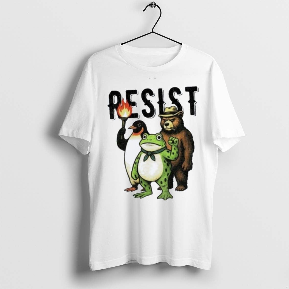 Classic Resist Portland Frog Penguin Bear Resist Abolish Ice T Shirts - clothing by TeeHivey.com
