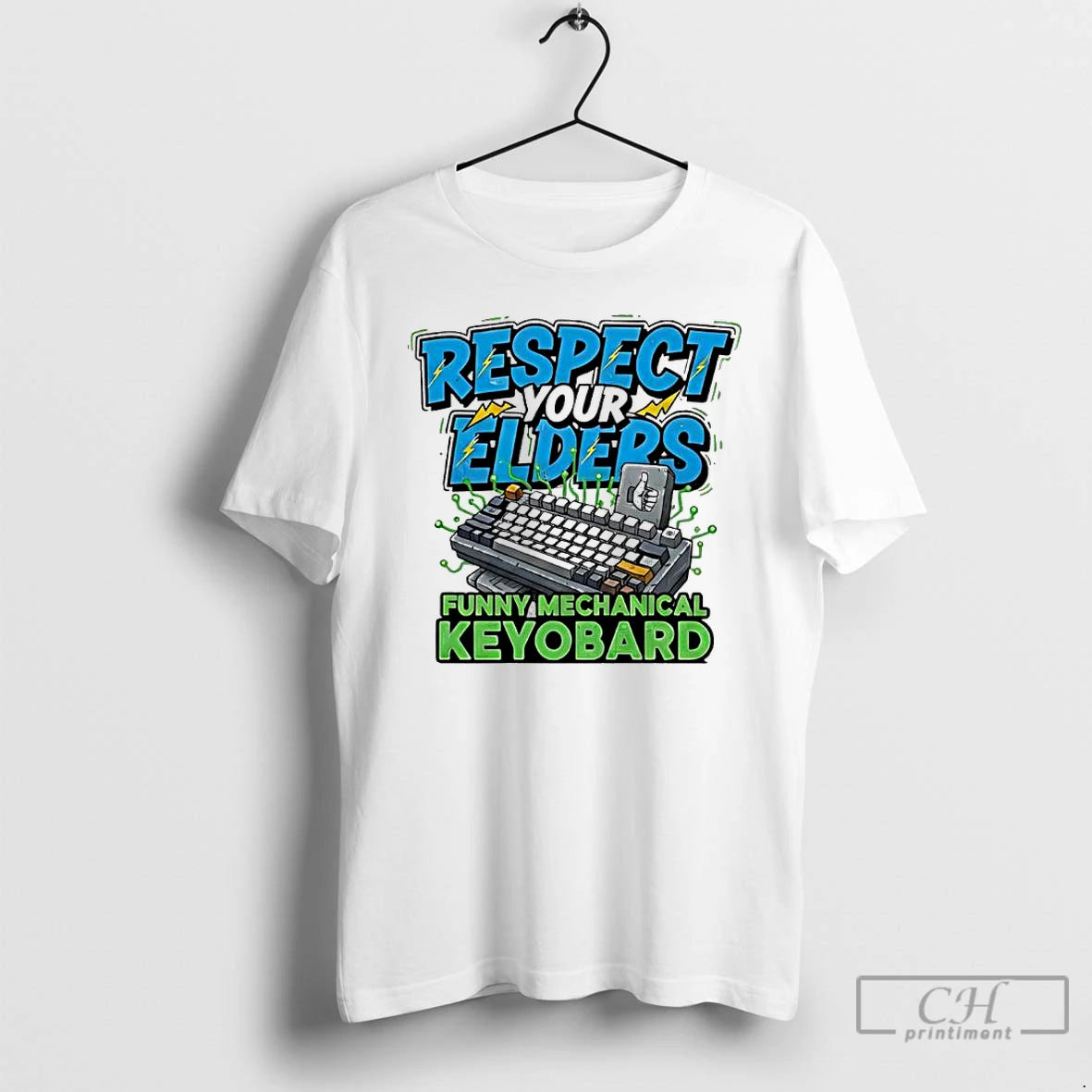 Classic Respect Your Elders Funny Mechanical Keyboard Nerd - clothing by TeeHivey.com