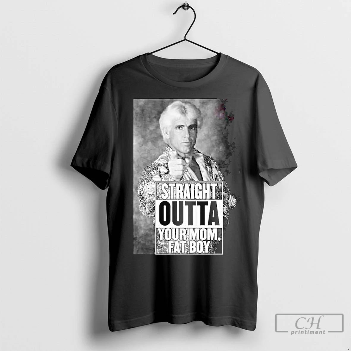 Classic Ric Flair Woooo Straight Outta Your Momma Fat Boy Ornaments - clothing by TeeHivey.com