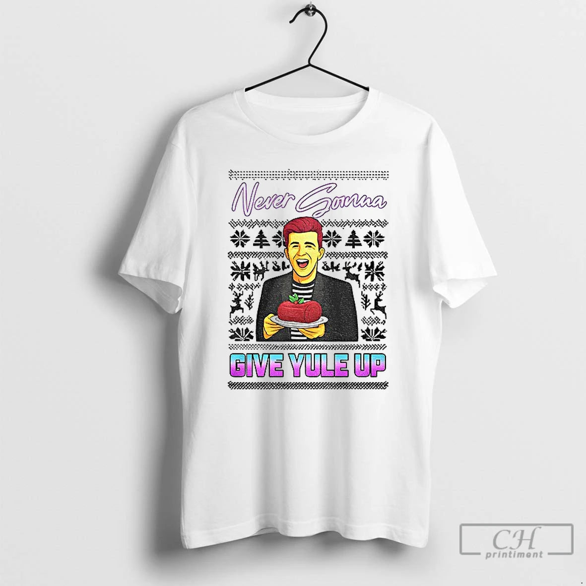 Classic Rick Astley Never Gonna Give Yule Up Merry Christmas - clothing by TeeHivey.com