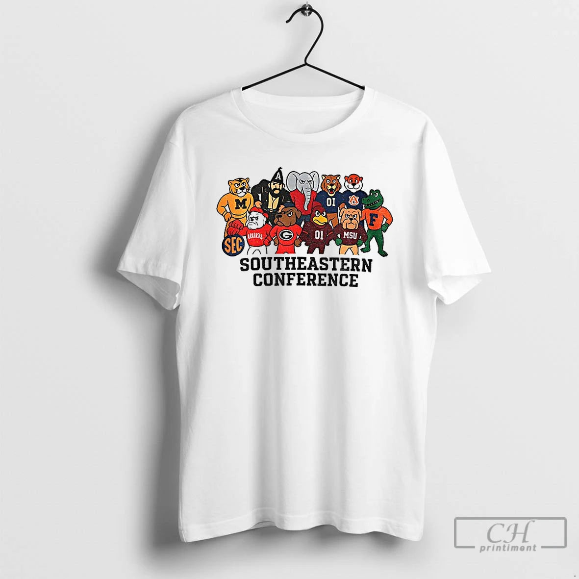 Classic Sec Team Spirit Modern Southeastern Conference Mascot - clothing by TeeHivey.com