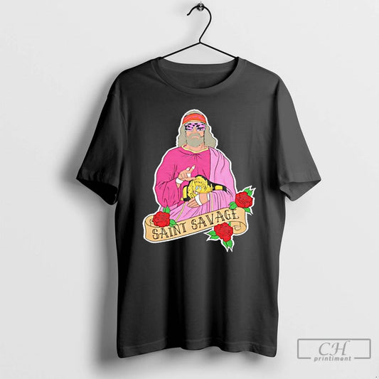 Classic Saint Savage Rose Graphic - clothing by TeeHivey.com