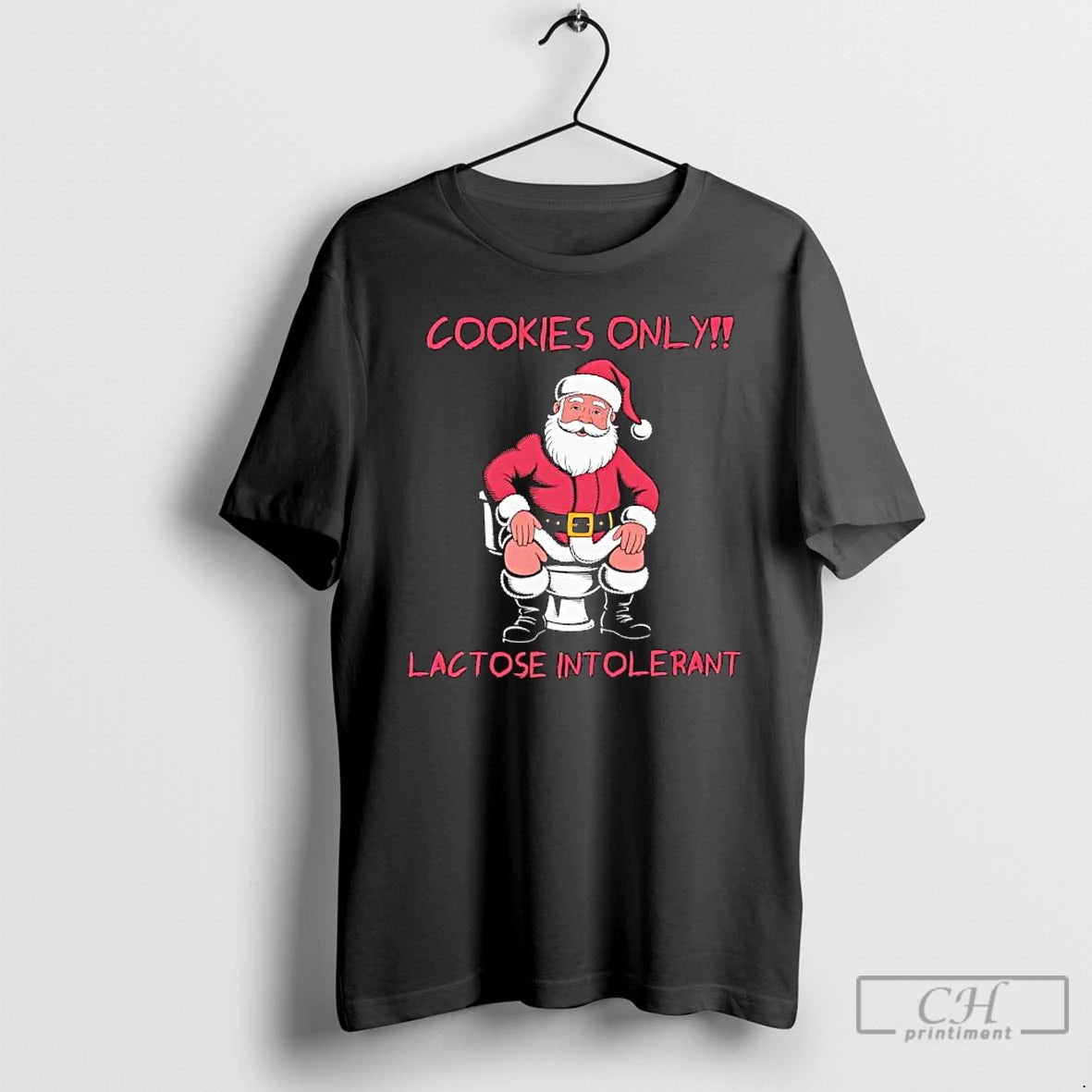 Classic Santa Claus Poops Cookies Only Lactose Intolerant - clothing by TeeHivey.com