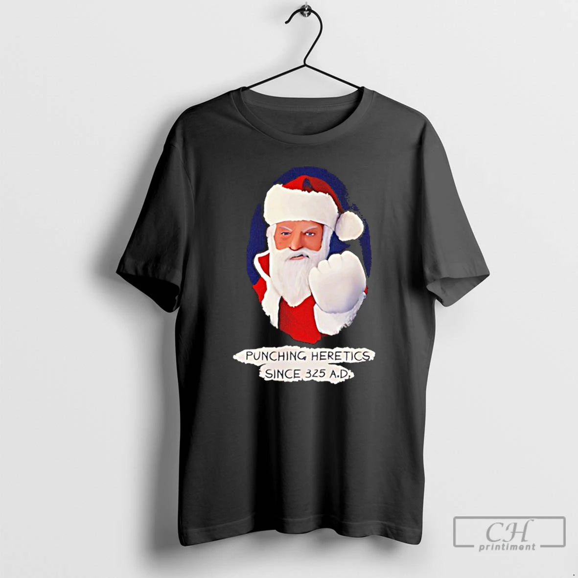 Classic Santa Punching Heretics Since 325 Ad Christmas - clothing by TeeHivey.com
