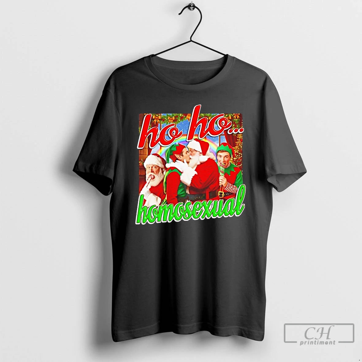 Classic Santa And Ho Ho Homosexual - clothing by TeeHivey.com