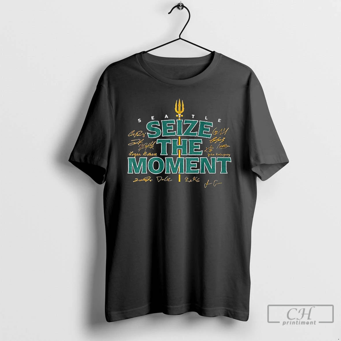 Classic Seattle Mariners Seize The Moment Signature American League Division Series T Shirts - clothing by TeeHivey.com
