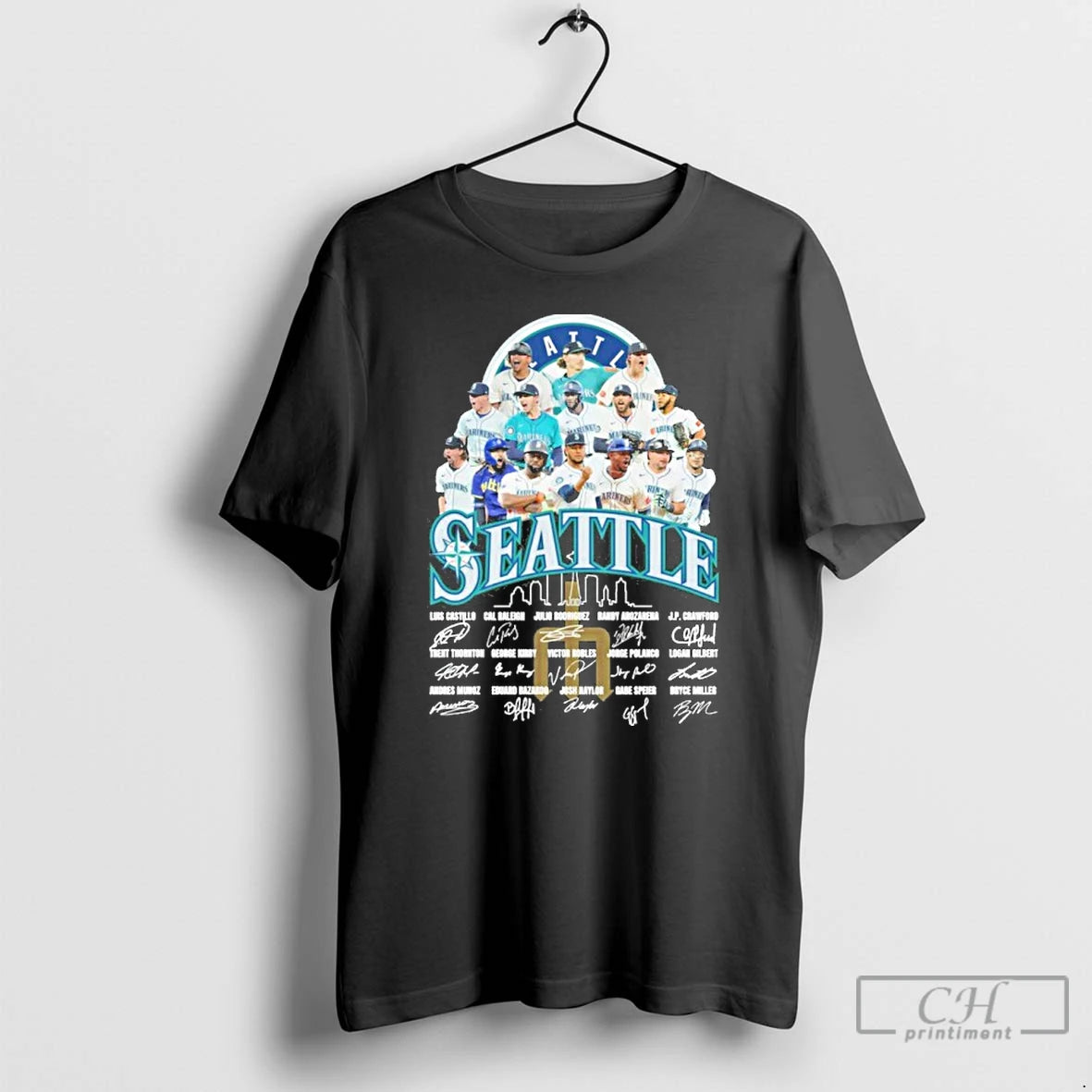 Classic Seattle Team Player Signature T Shirts - clothing by TeeHivey.com