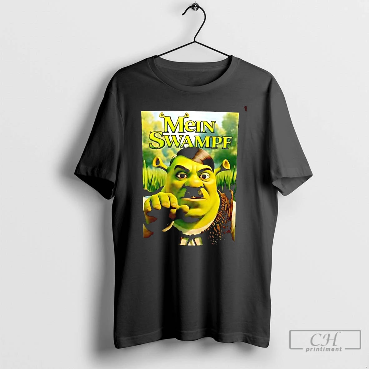 Classic Shrek Adolf Hitler Mein Swampf Cartoon Graphic - clothing by TeeHivey.com