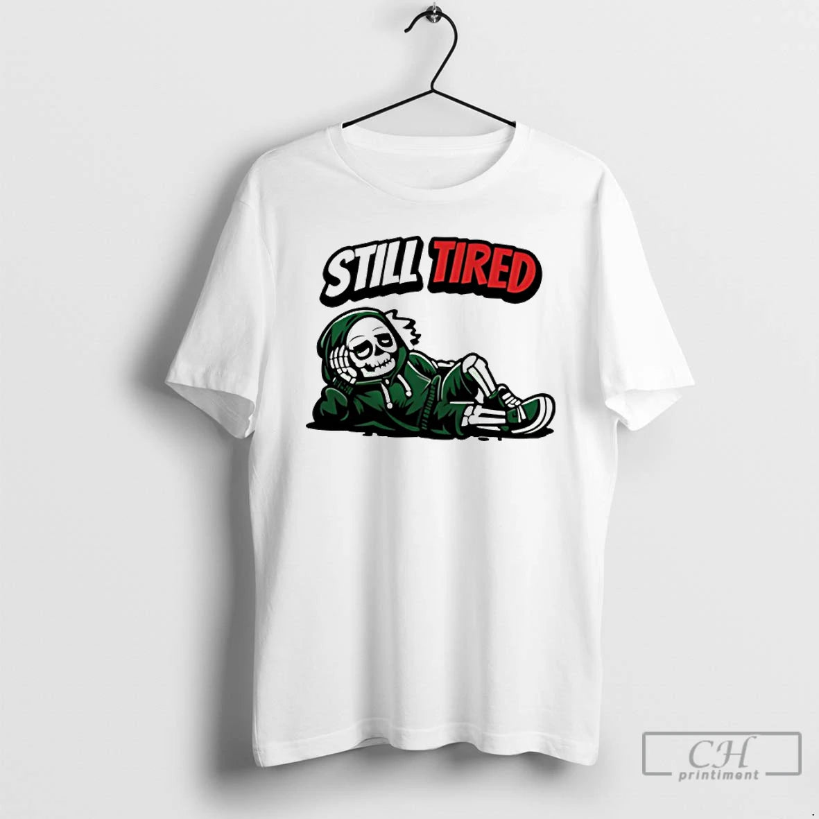 Classic Skeleton Still Tired - clothing by TeeHivey.com