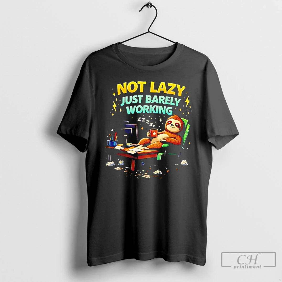 Classic Sloth Not Lazy Just Barely Working - clothing by TeeHivey.com