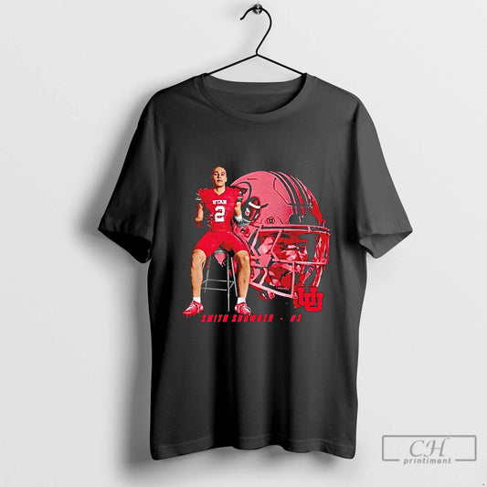 Classic Smith Snowden Utah Utes Football Player Portrait Blackshirt T Shirts - clothing by TeeHivey.com