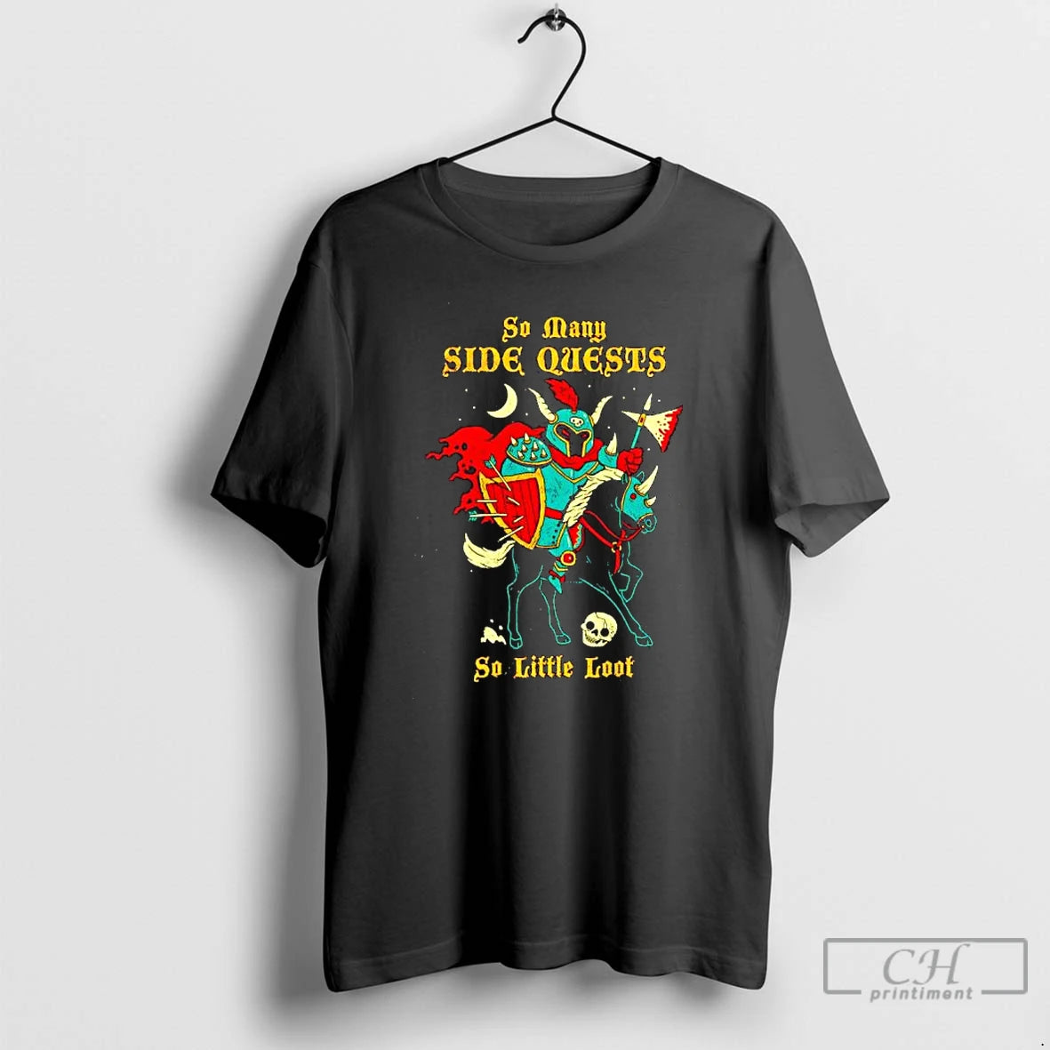Classic So Many Side Quests So Little Loot Graphic - clothing by TeeHivey.com