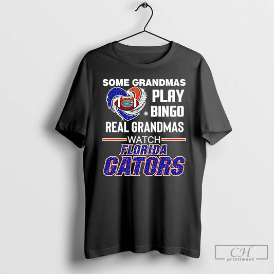 Classic Some Grandmas Play Bingo Real Grandmas Watch Florida Gators Diamond Heart T Shirts Sweater - clothing by TeeHivey.com