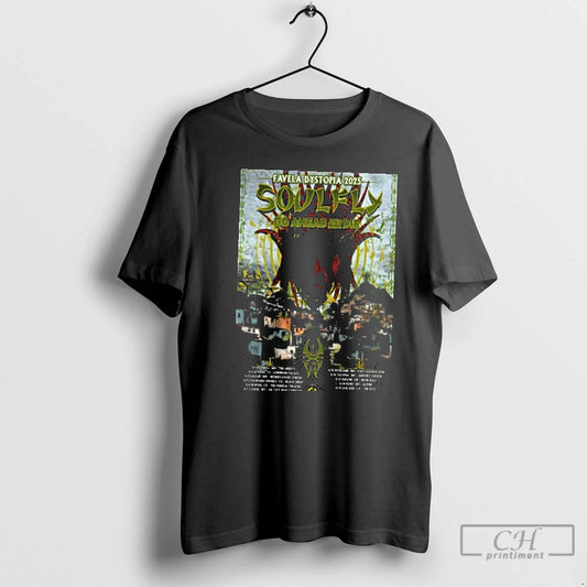 Classic Soulfly Favela Dystopia 2025 T Shirts - clothing by TeeHivey.com