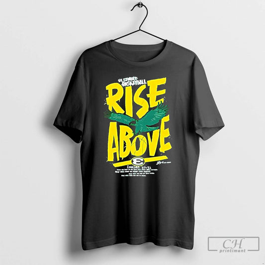 Classic St Edward Basketball Rise Above Eagle Soaring Above A Basketball - clothing by TeeHivey.com