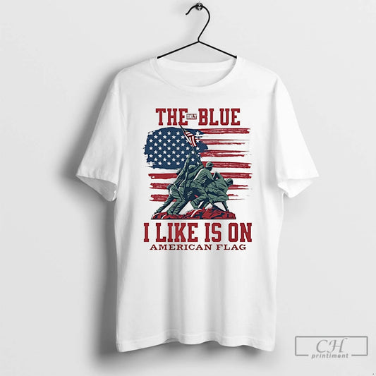 Classic Stars And Stripes The Only Blue I Like Is On American Flag T Shirts - clothing by TeeHivey.com