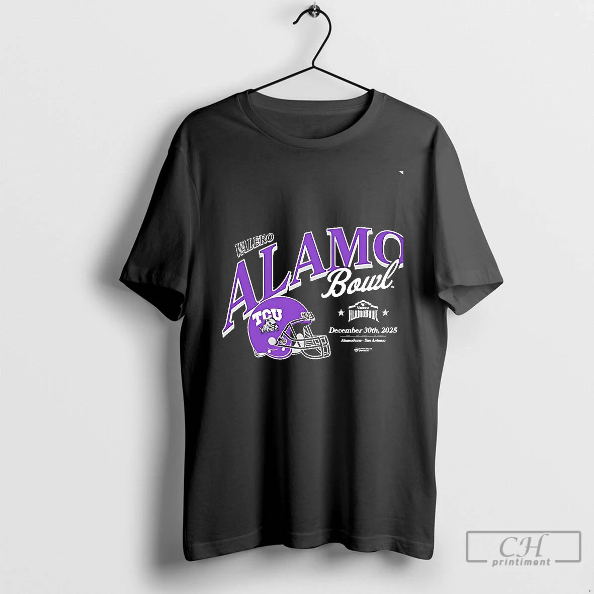Classic Tcu Horned Frogs 2025 Valero Alamo Bowl Helmet Chriast - clothing by TeeHivey.com