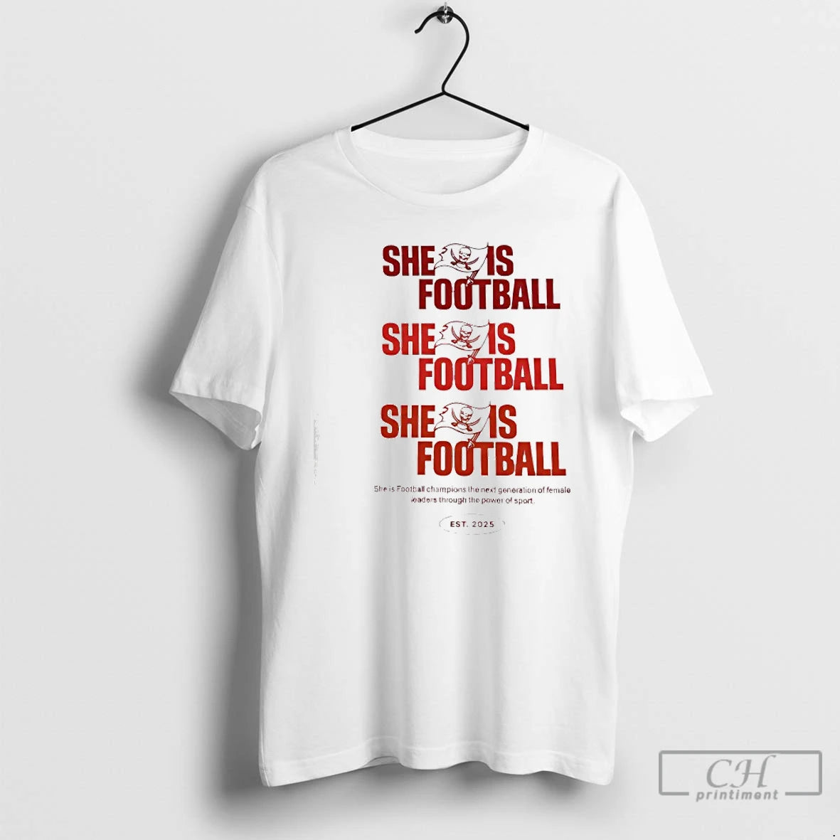 Classic Tampa Bay Buccaneers She Is Football Est 2025 - clothing by TeeHivey.com