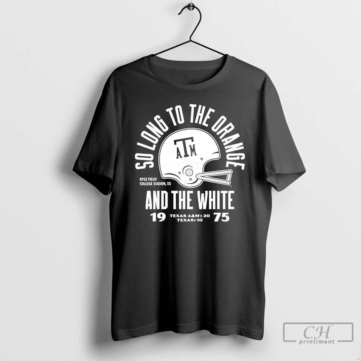 Classic Texas Am Aggie 1975 So Long To The Orange And The White T Shirts - clothing by TeeHivey.com