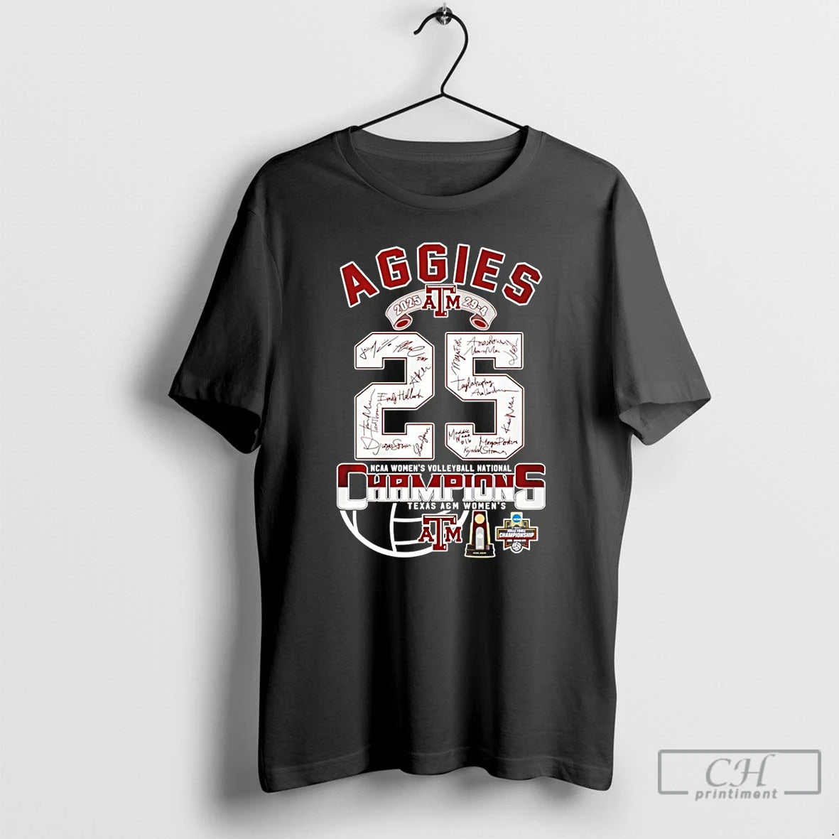 Classic Texas Am Aggies 2025 Womens Volleyball Champions 25 - clothing by TeeHivey.com