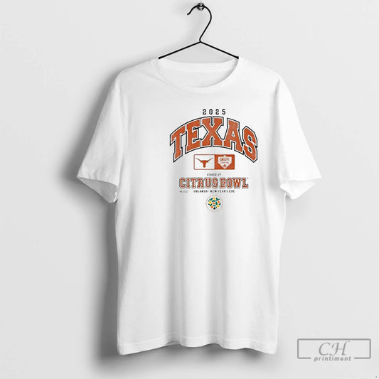 Classic Texas Longhorns 2025 Cheez It Citrus Bowl Orlando New Years Eve Circle White - clothing by TeeHivey.com