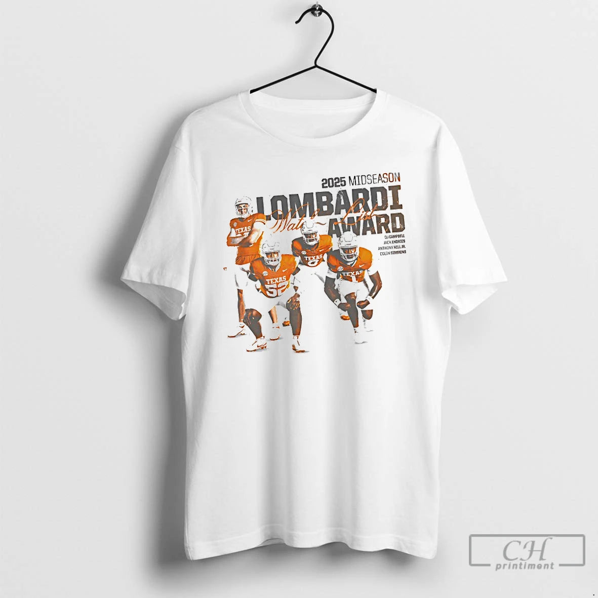 Classic Texas Longhorns 2025 Midseason Lombardi Award T Shirts - clothing by TeeHivey.com