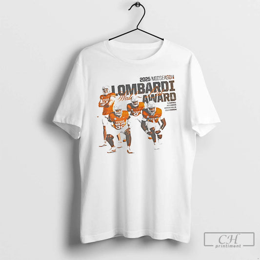 Classic Texas Longhorns 2025 Midseason Lombardi Award T Shirts - clothing by TeeHivey.com