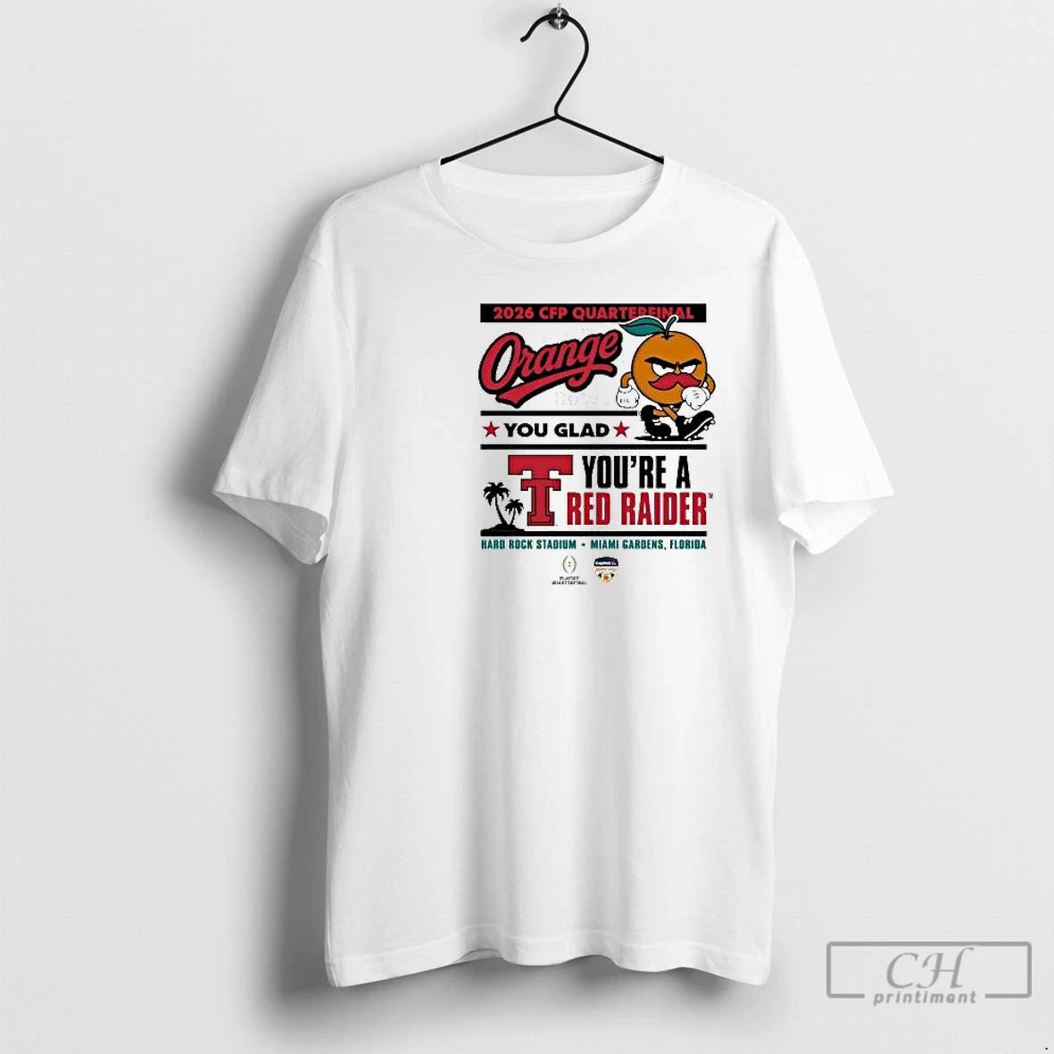 Classic Texas Tech 2025 Cfp Orange You Glad Youre A Red Raider Circle White - clothing by TeeHivey.com