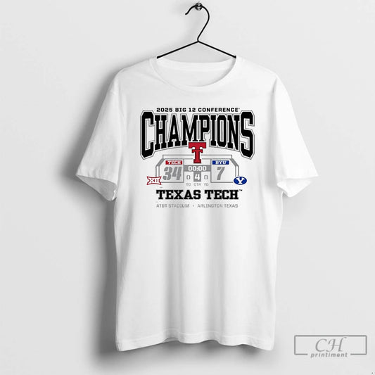 Classic Texas Tech Red Raider Beat 34 7 Byu Cougars 2025 Big 12 Conference Champions - clothing by TeeHivey.com