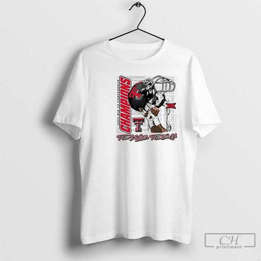 Classic Texas Tech Red Raiders 2025 Big 12 Champions Raise Em Up Circle White - clothing by TeeHivey.com