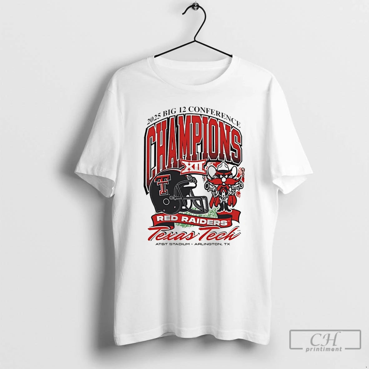 Classic Texas Tech Red Raiders 2025 Big 12 Conference Football Champions Mascot T Shirts Sweater - clothing by TeeHivey.com