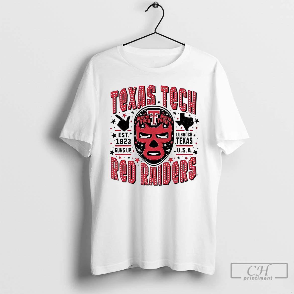 Classic Texas Tech Red Raiders Luchador Est 1923 Guns Up T Shirts - clothing by TeeHivey.com