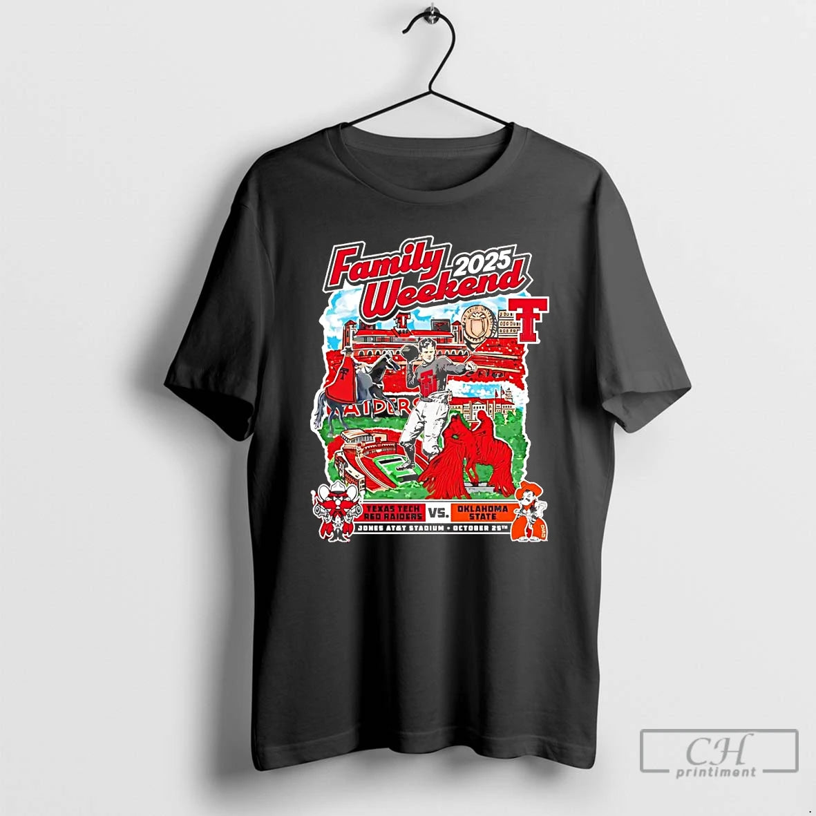 Classic Texas Tech Red Raiders Vs Oklahoma State Cowboys Family Weekend 2025 T Shirts - clothing by TeeHivey.com