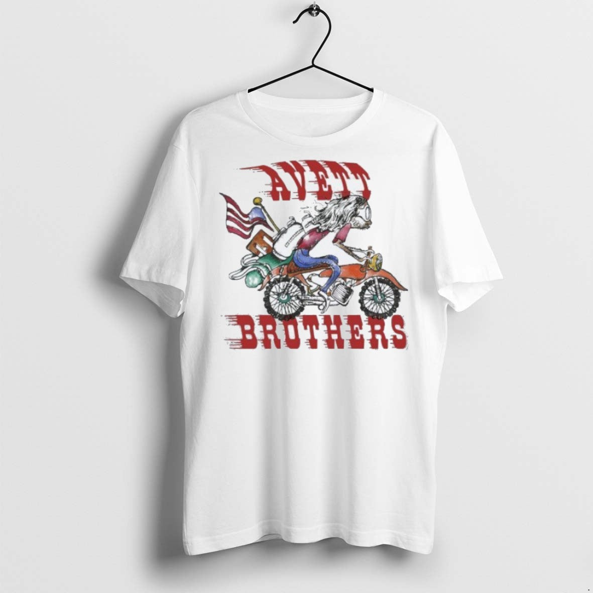 Classic The Avett Brothers Biker American Flag T Shirts - clothing by TeeHivey.com