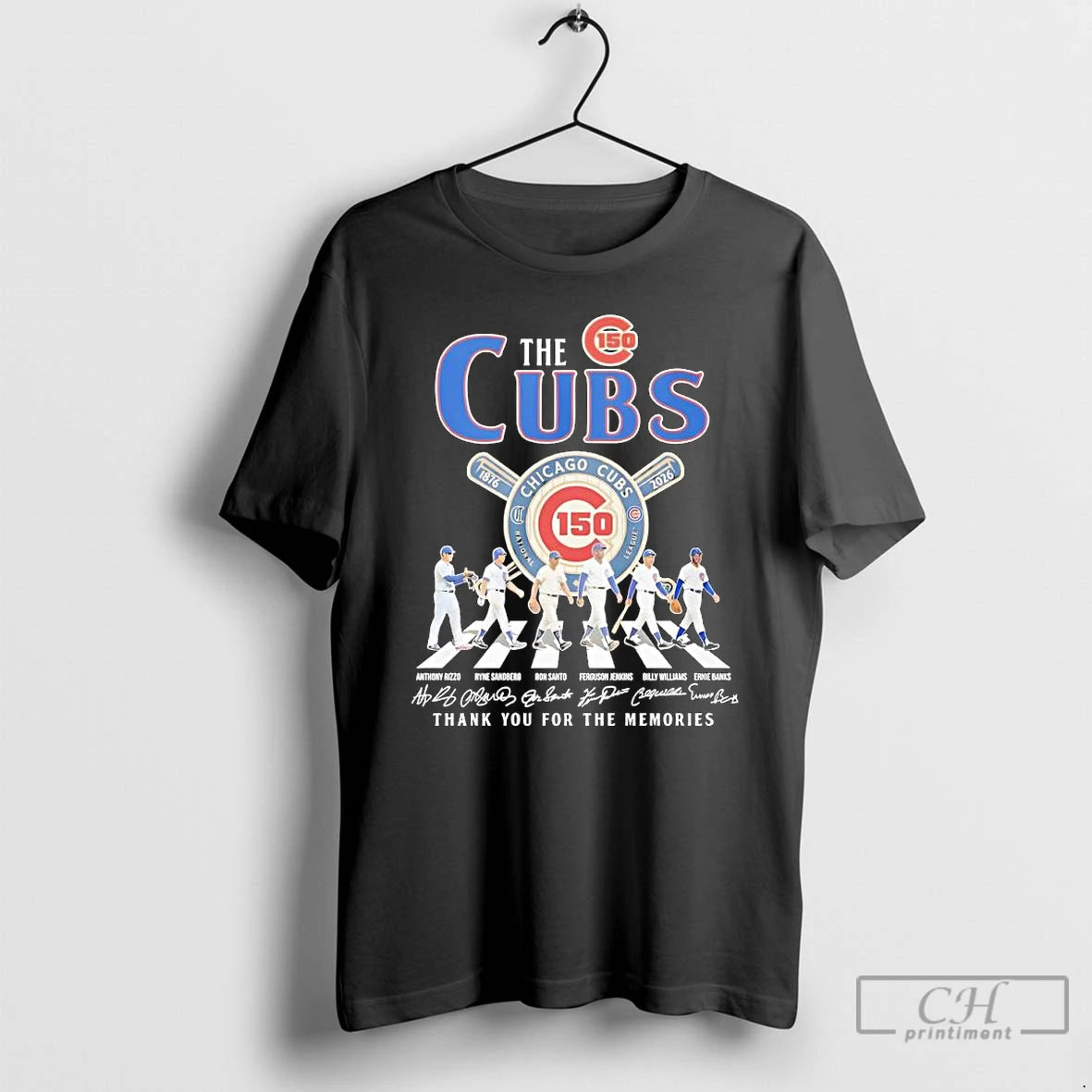 Classic The Chicago Cubs 150th Anniversary Iconic Players Thank You For The Memories T Shirts