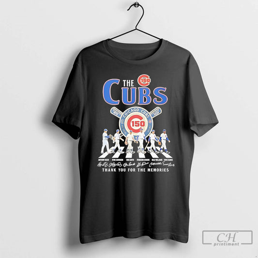 Classic The Chicago Cubs 150th Anniversary Iconic Players Thank You For The Memories T Shirts