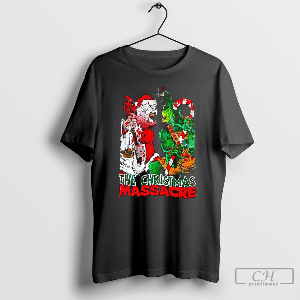 Classic The Christmas Massacre Santa Claus And Grinch Monters - clothing by TeeHivey.com