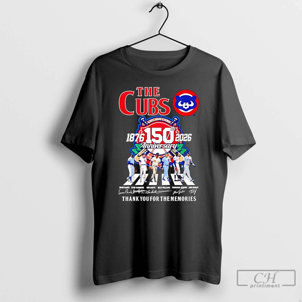 Classic The Cubs 150th Anniversary 1876 2026 Thank You For The Memories Signatures T Shirts