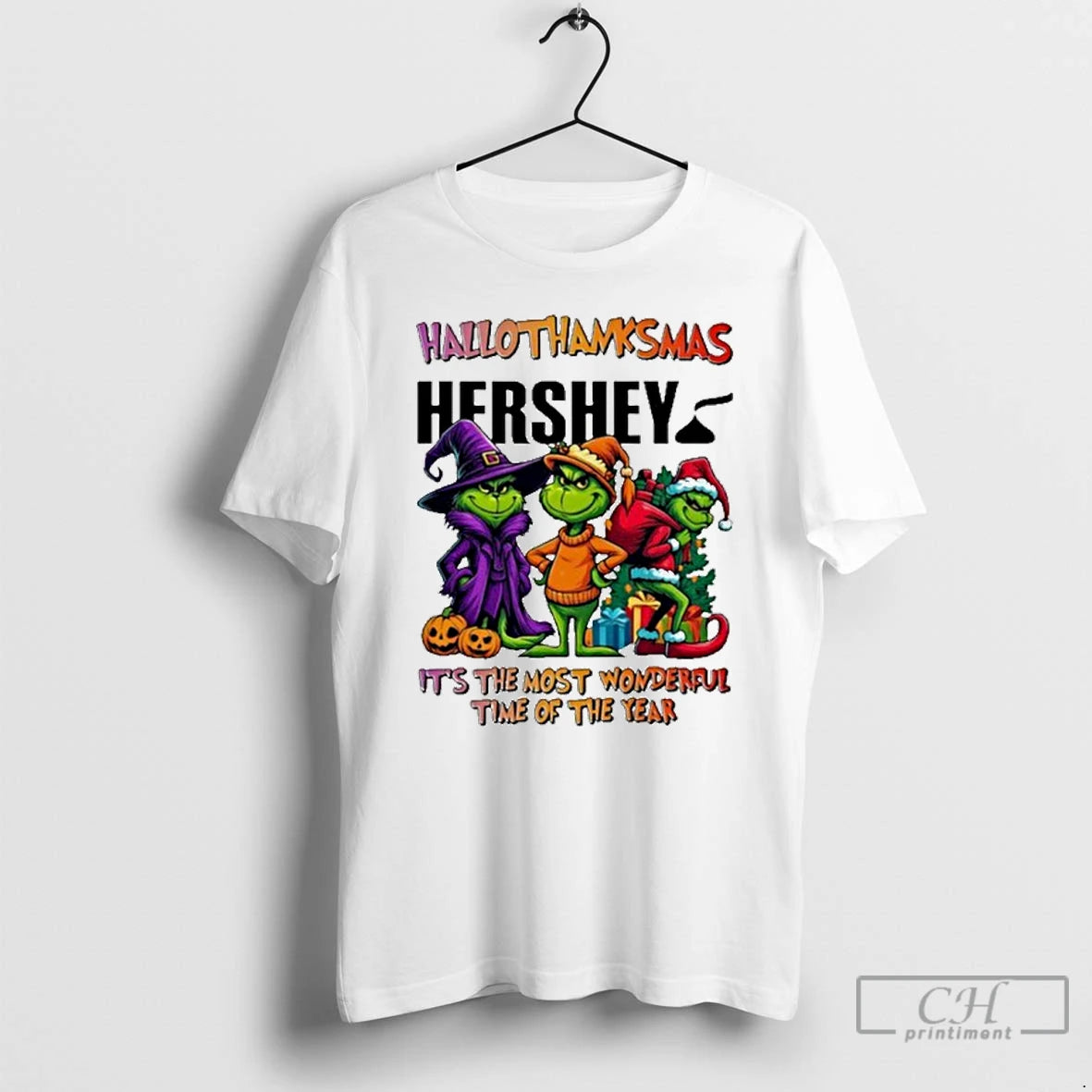 Classic The Grinch Hershey Logo Hallothanksmas Its The Most Wonderful Time Of The Year - clothing by TeeHivey.com