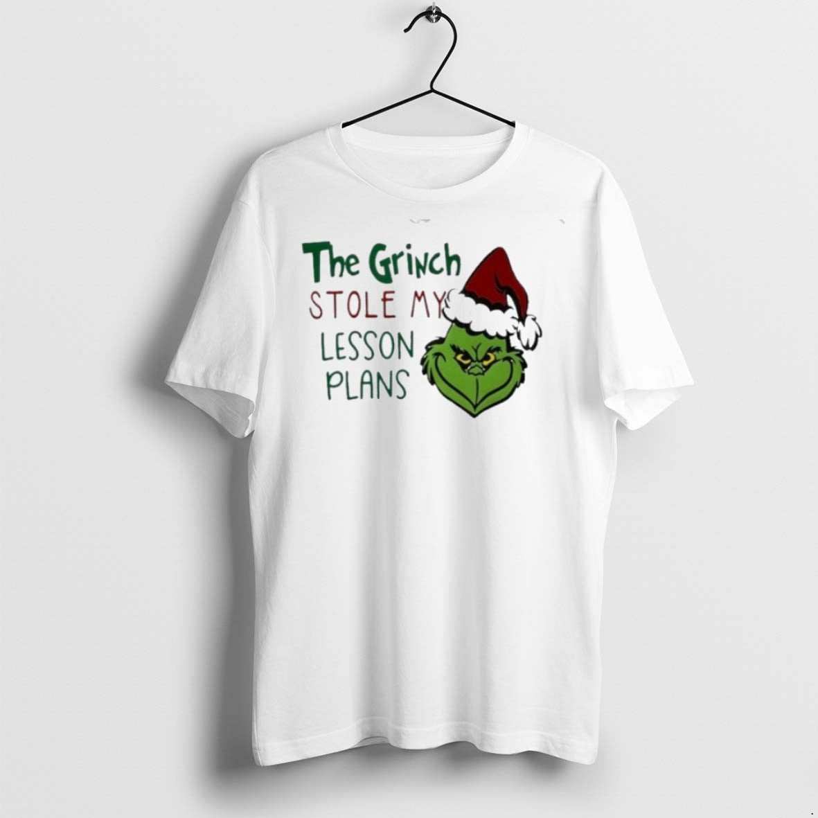 Classic The Grinch Stole My Lesson Plans Holiday Christmas T Shirts - clothing by TeeHivey.com