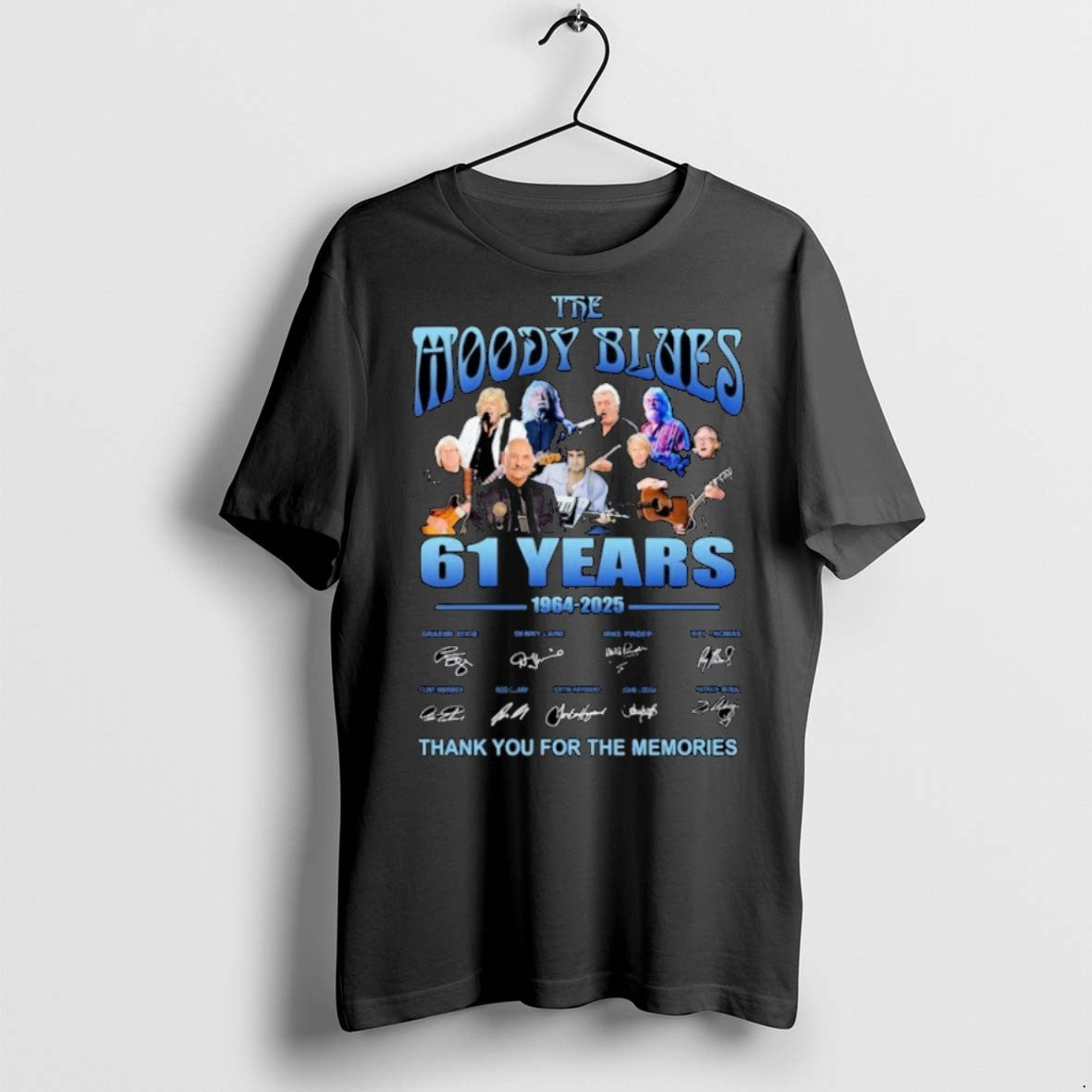 Classic The Moody Blues 61 Years 1964 2025 Thank You For The Memories Signatures - clothing by TeeHivey.com