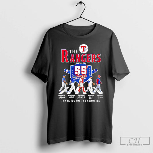 Classic The Rangers 55th Anniversary 1972 2026 Thank You For The Memories T Shirts Sweater