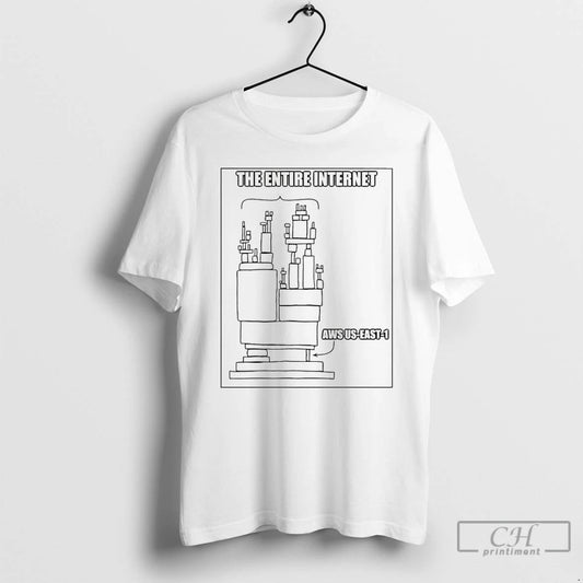 Classic The Entire Internet Aws Us East 1 T Shirts - clothing by TeeHivey.com