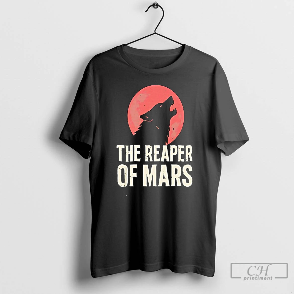 Classic The Wolf Is Howling At The Blood Moon The Reaper Of Mars T Shirts - clothing by TeeHivey.com